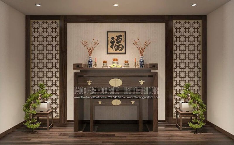 Thiết kế nội thất phòng thờ hiện đại đẹp sang trọng cho chung cư cao cấp, nhà phố, biệt thự.