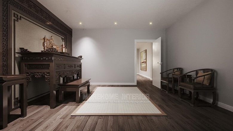 Mẫu đôn thờ gỗ óc chó cao cấp - Sản phẩm nội thất trang trí phòng thờ thêm đầy đủ và trang hoàng hơn.