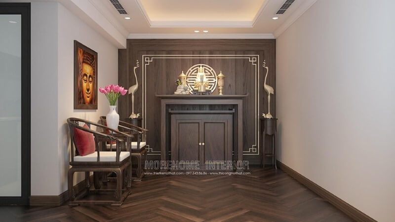 Mẫu bàn thờ gỗ hiện đại đẹp cho không gian thờ cúng