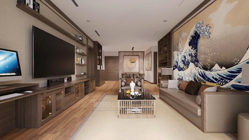 Trang trí nội thất phòng khách với mẫu kệ ti vi hiện đại