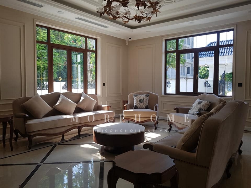 Thi công không gian phòng khách thể hiện bộ mặt, cá tính gu thẩm mỹ của gia chủ nơi đón tiếp khách chu đáo cũng như tôn lên vẻ đẹp cho toàn bộ ngôi nhà.